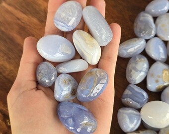 Blue Lace Agate Tumbled Stones