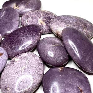 Lepidolite Palm Stone, Meditation Tool for Serenity and Balance