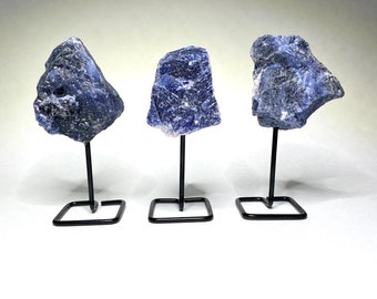 Raw Sodalite Crystals on Stand
