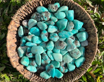 Amazonite Tumbled Stones, Large Amazonite Tumbled Crystals