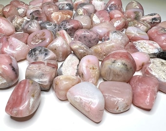 Pink Opal Tumbled Stones, Pink Opal Gemstones - 25/35mm in size