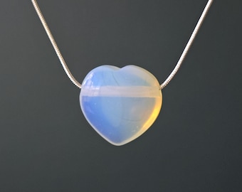 Opalite Heart Pendant Necklace