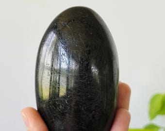 Black Tourmaline Crystal Freeform from Madagascar | Large Polished Tourmaline Crystal Tower