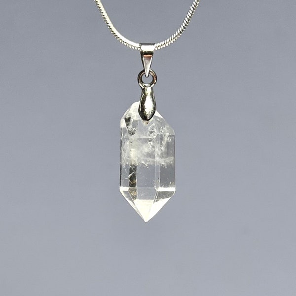 Pendentif diamant Herkimer avec chaîne gratuite