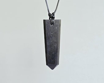 Shungite Point Pendant Necklace