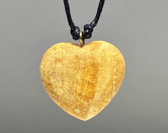 Palo Santo Cord Necklace, Heart shaped