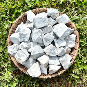 Large Natural Rough White Howlite Stones