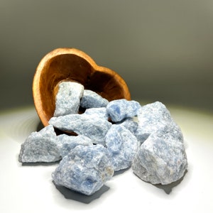 Raw Blue Calcite Crystal from Madagascar