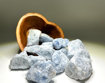 Raw Blue Calcite Crystal from Madagascar