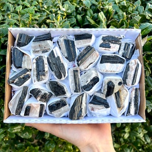 Black Tourmaline in Matrix Flat: Rough Natural Crystals, &#39;AA&#39; Grade
