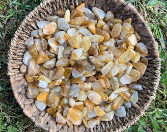 Golden Healer Quartz, Golden Hematoid Quartz Tumbled Stones