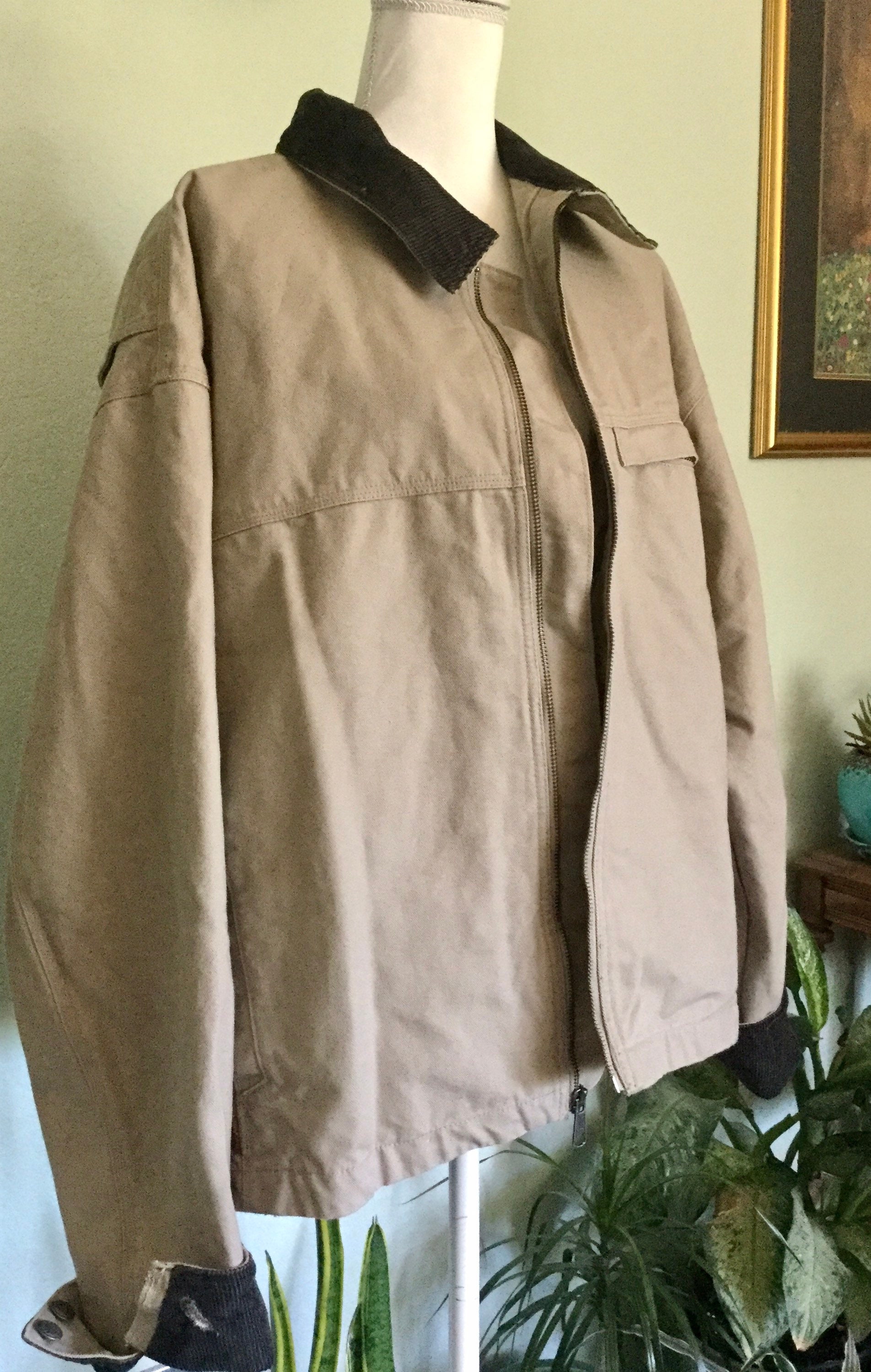 Vintage Sorel Canvas Jacket Mens XL Tan 