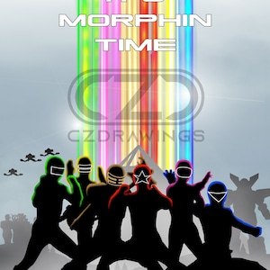 Zeo Rangers Silhouette Poster (11x17)