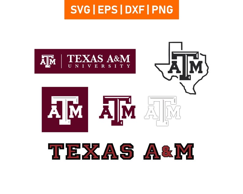 Texas Am A M 6 Svg Eps Dxf Etsy