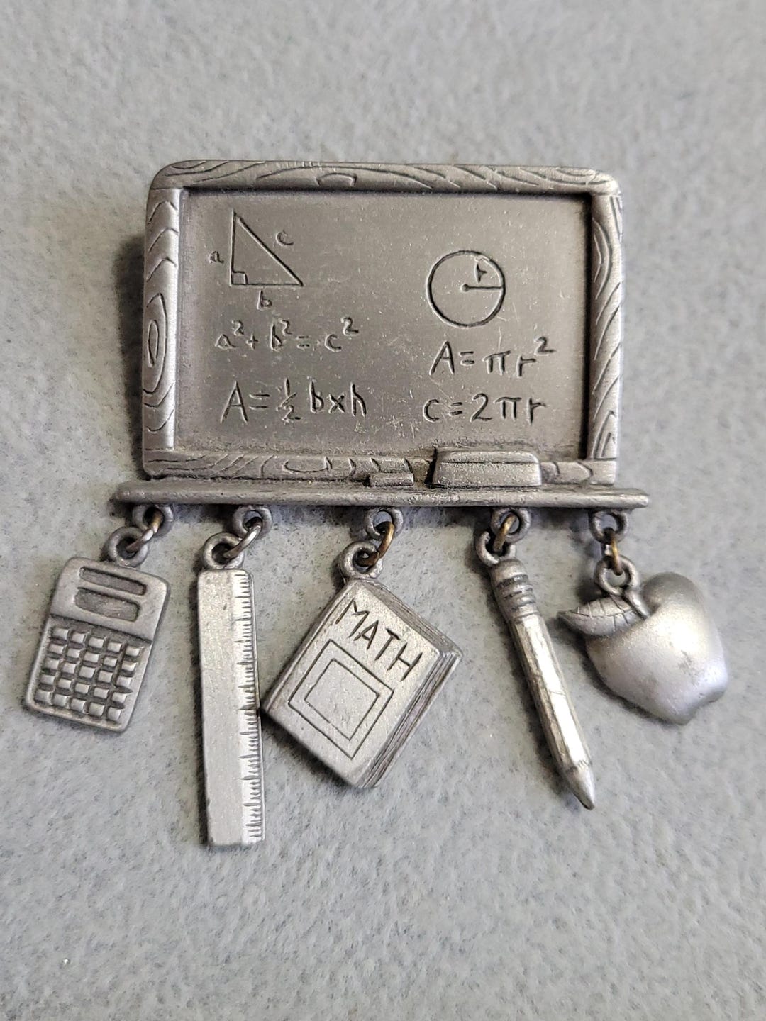 J.J. Pewter Math Algebra Teacher Lover Brooch Pin 2.5 X 2 Inch - Etsy