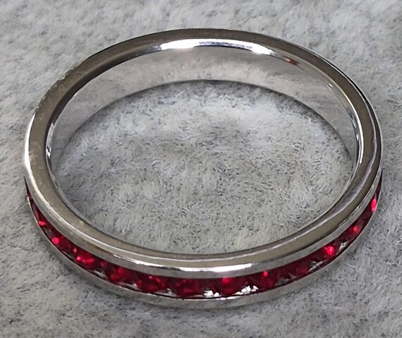 sz 6 .925 sterling silver ruby red stackable eter… - image 3
