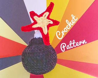 Patrón de crochet de bomba de dibujos animados sin costuras Amigurumi [solo en inglés]