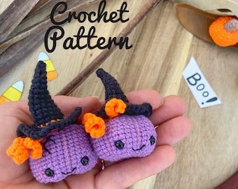 Halloween Witch Pumpkin Crochet Pattern [ENGLISH ONLY]