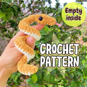 Swirly the Snake No wire crochet pattern [ENGLISH only], no stuffing snake 2025 symbol
