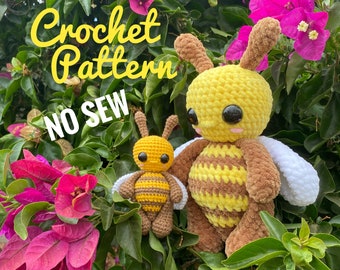 NO SEW Buzzy the Bee Crochet Pattern  [ENGLISH only]