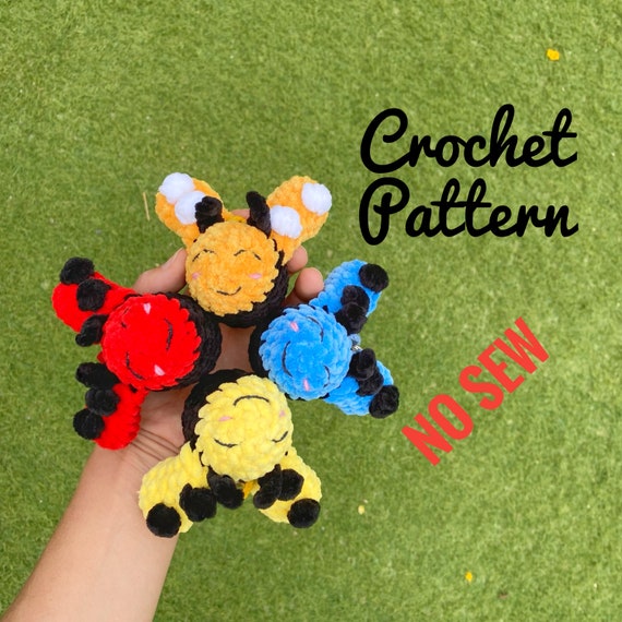 NO SEW Pocket Ladybug Crochet Pattern Amigurumi [ENGLISH only]