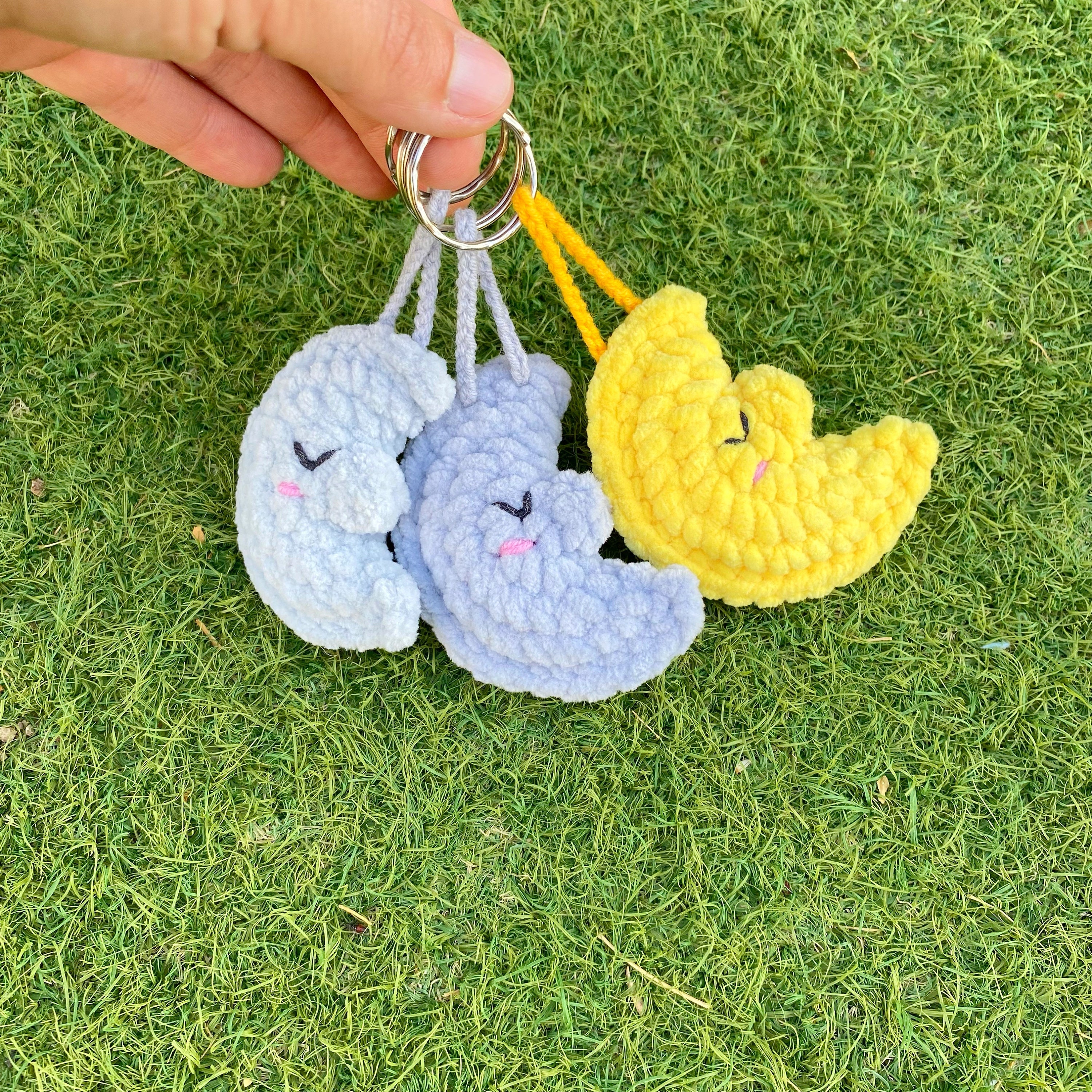 NO SEW Weather Friends Crochet Pattern [ENGLISH Only], Weather Keychain ...