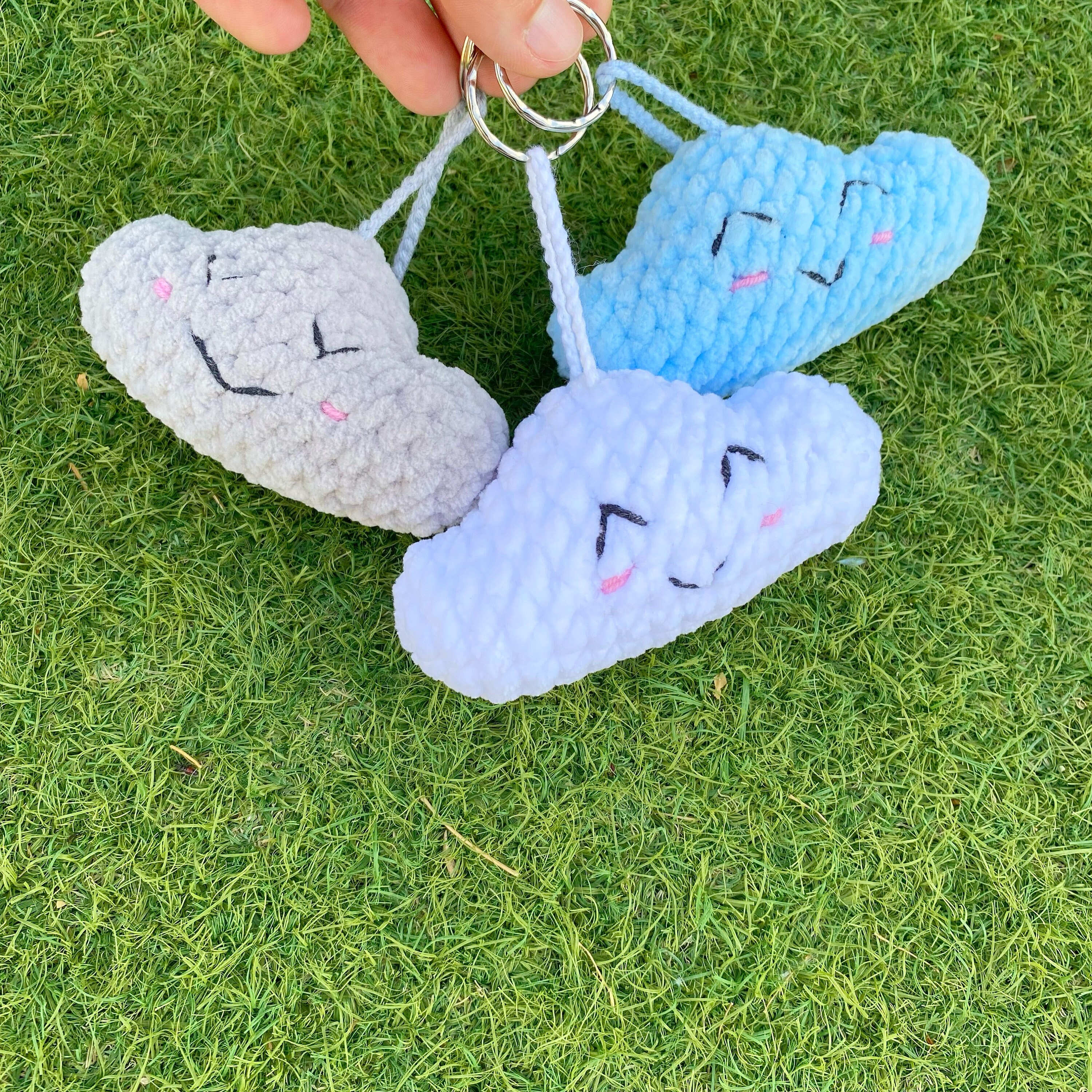 NO SEW Weather Friends Crochet Pattern [ENGLISH Only], Weather Keychain ...