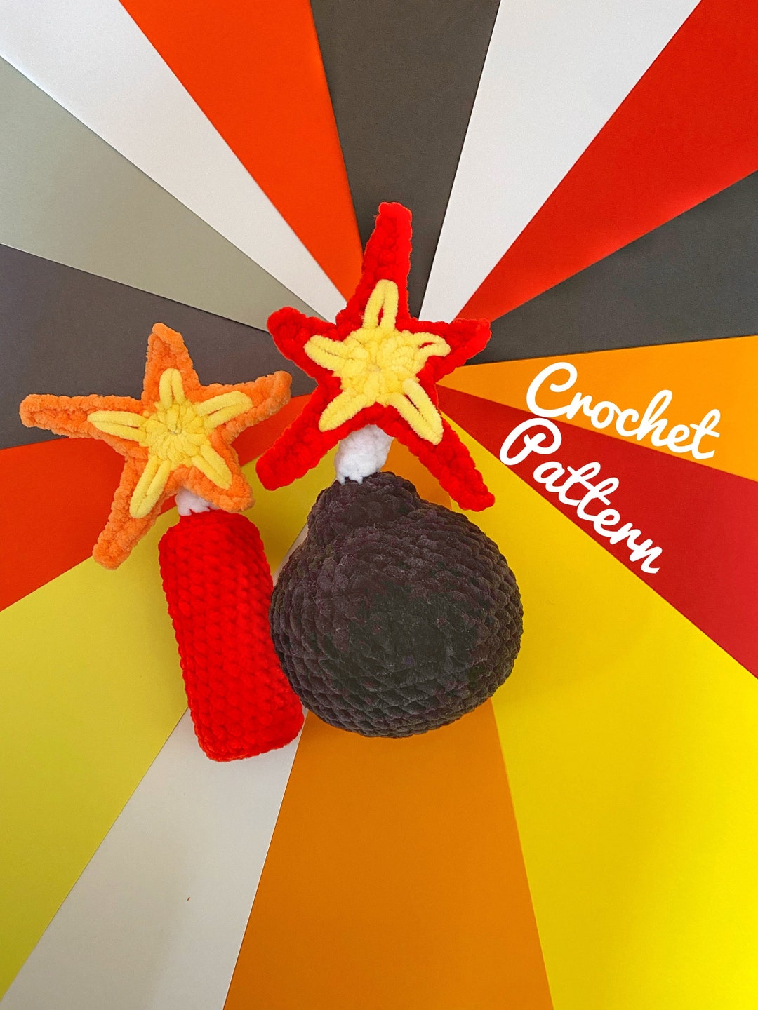Crochet Bomb Pattern 2in1 NO SEW Bomb and Dynamite Crochet Pattern Amigurumi [ENGLISH Only ...