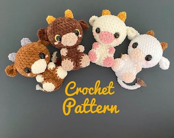 Baby Cow & Bull crochet pattern [ENGLISH ONLY]