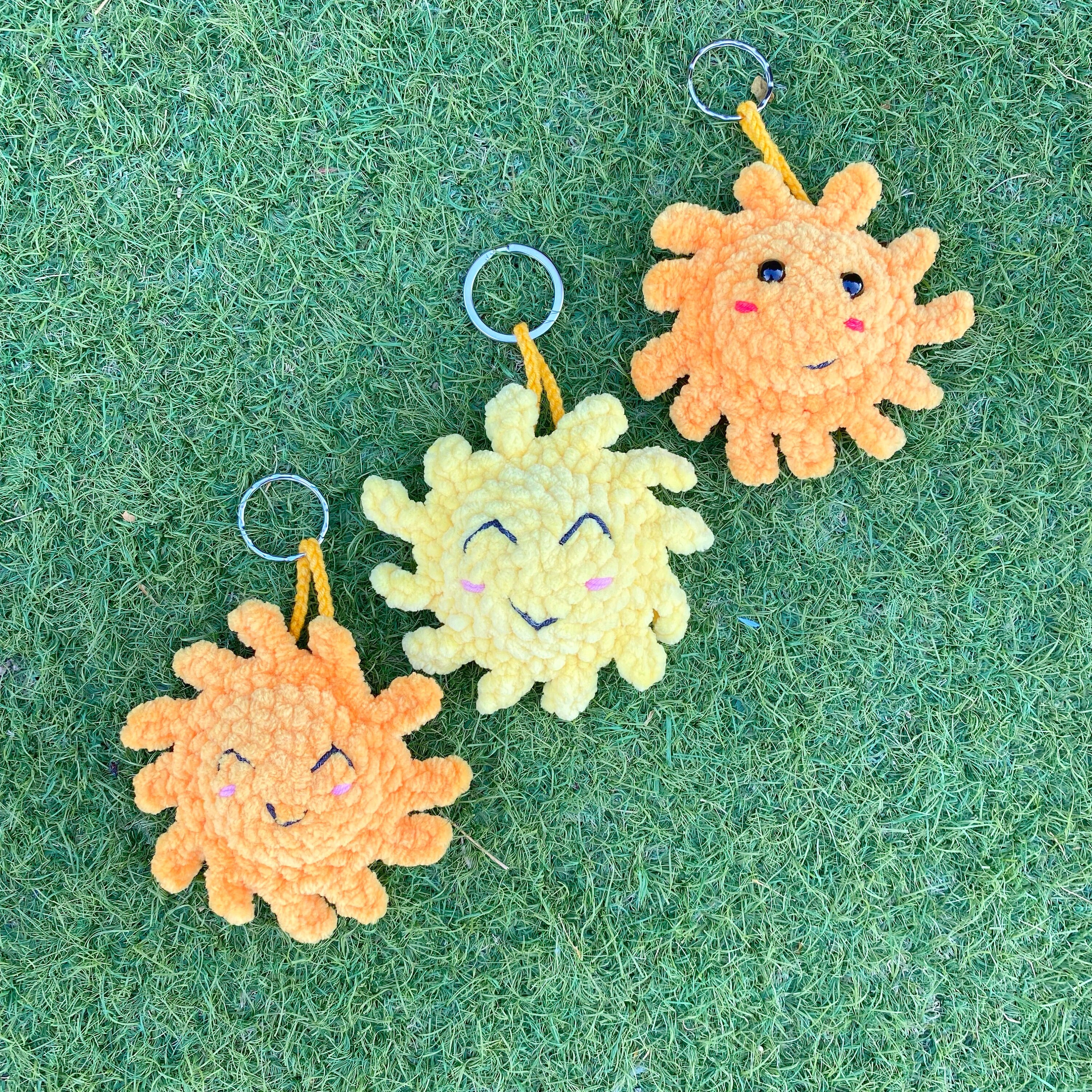 NO SEW Weather Friends Crochet Pattern [ENGLISH Only], Weather Keychain ...
