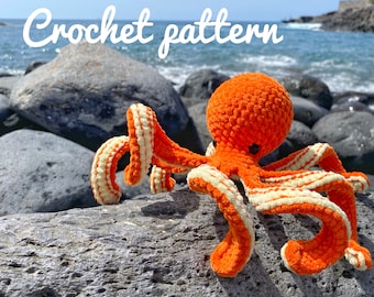 NO SEW Octopus Crochet Pattern Amigurumi, pulpo patron espanol