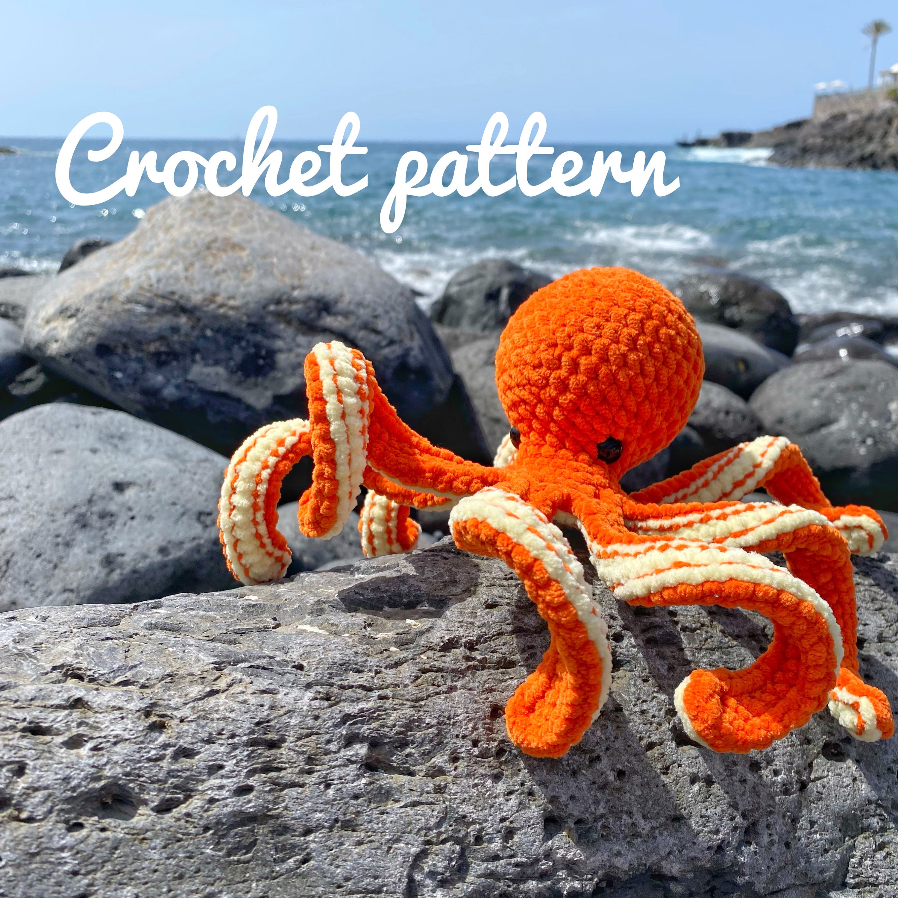 PLOXGLEM 2PCS Cartoon Octopus Design Crochet Kit for Beginners