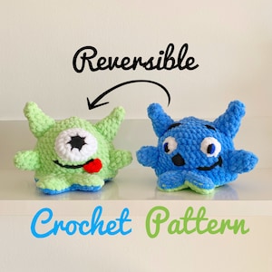 Reversible Monster Crochet Pattern Amigurumi [ENGLISH ONLY]