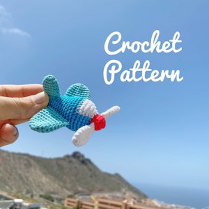 Little Airplane Crochet Pattern, Avion patron espanol, Tutorial crochet amigurumi