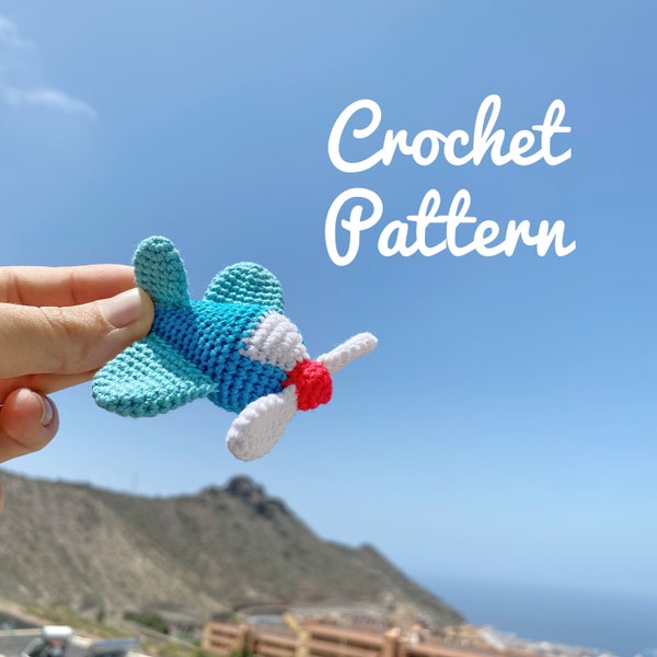 Little Airplane Crochet Pattern, Avion patron espanol, Tutorial crochet amigurumi