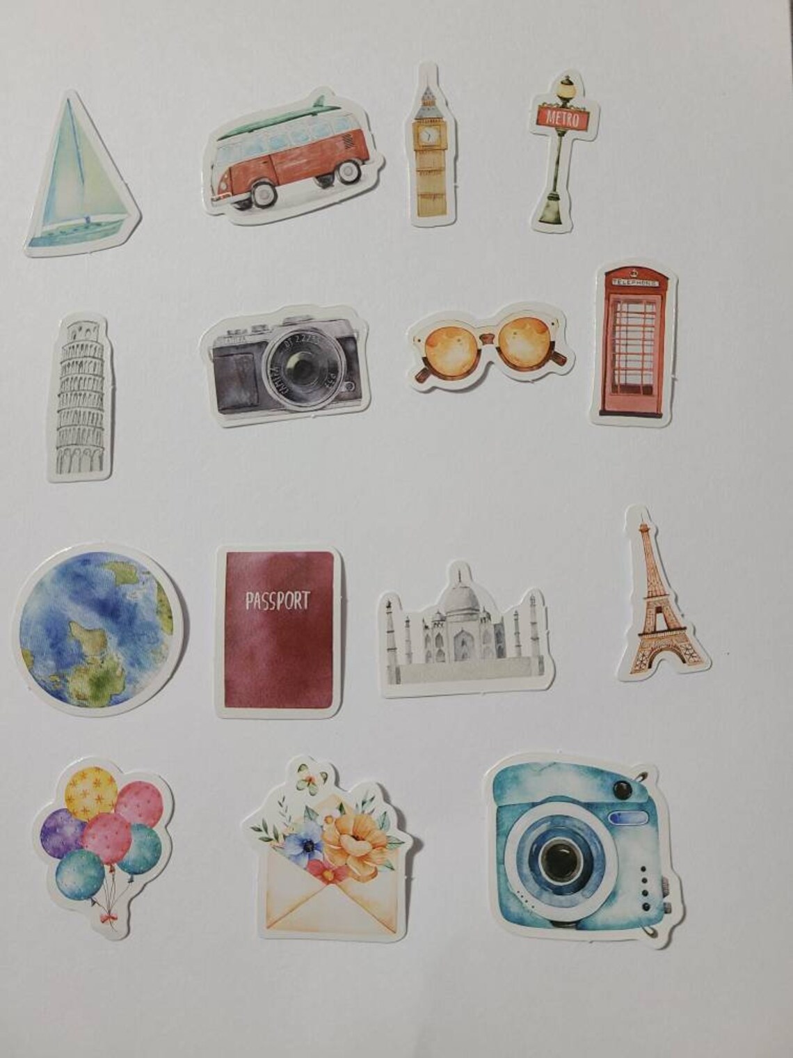 45pcs Travel Stickers Journal Stickers Watercolor Stickers Etsy