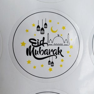 40 Eid Mubarak Stickers: Gift Favor Labels