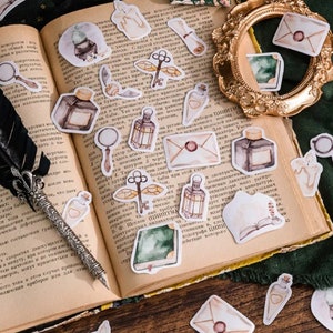 46 Pcs Vintage Stickers Decorative Stickers, Scrapbooking, Journaling