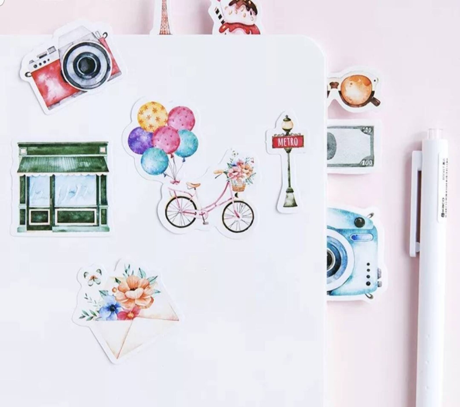 45pcs Travel Stickers Journal Stickers Watercolor Stickers Etsy