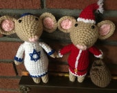 Happy Holidays mice PATTERN ONLY