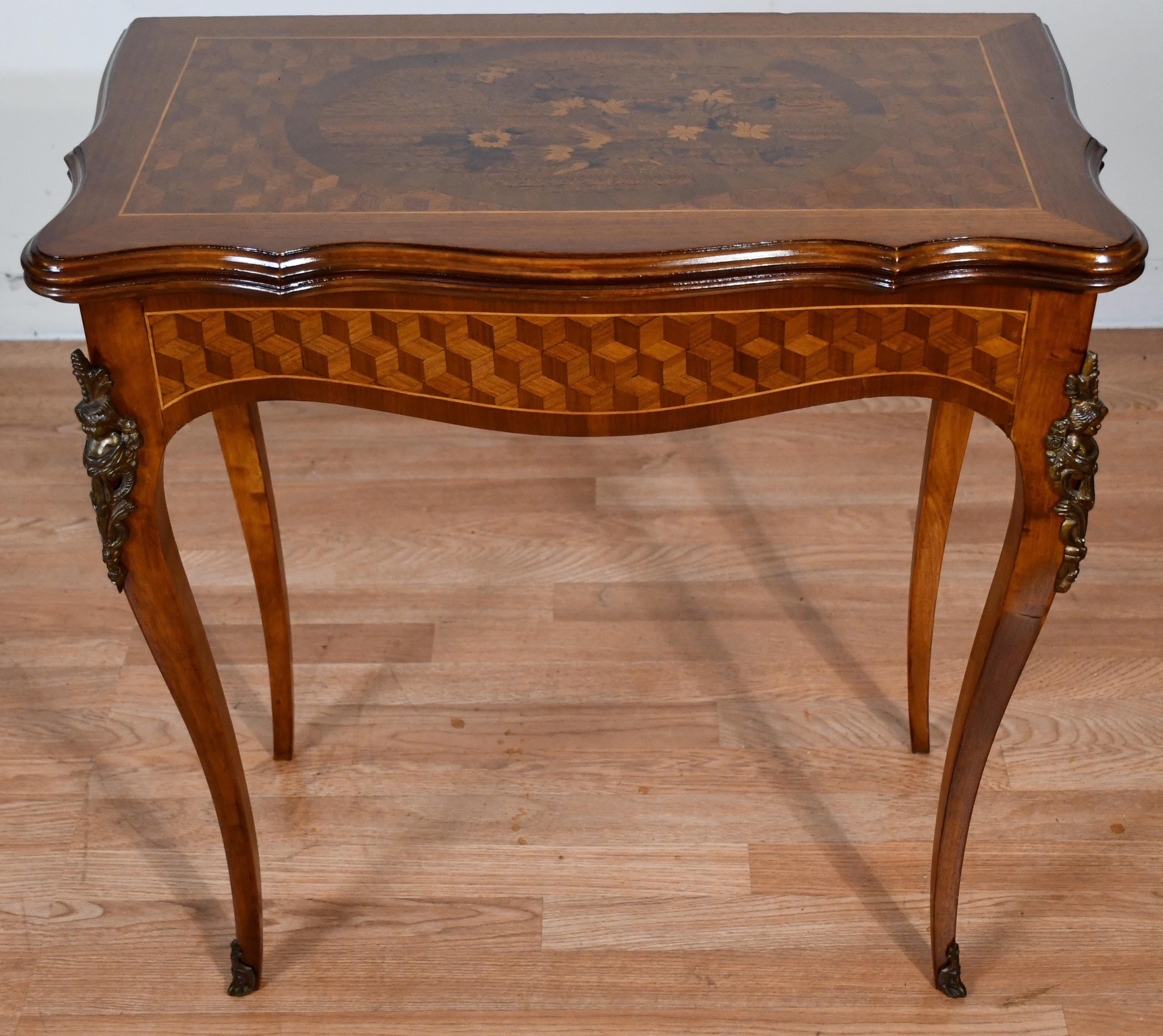 Flip Top Game Table Antique - Etsy