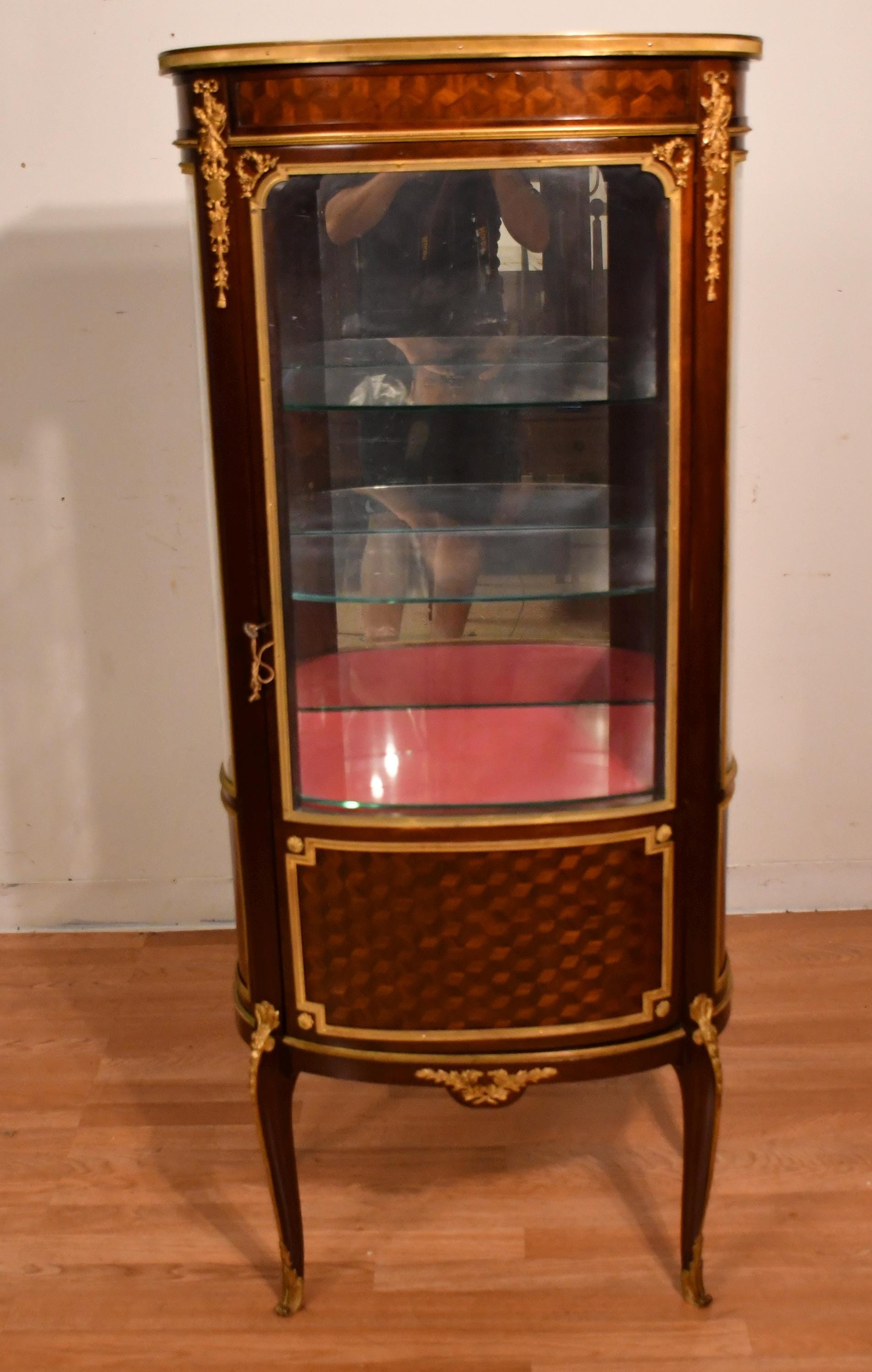 Antique French Vitrine Cabinet - Etsy