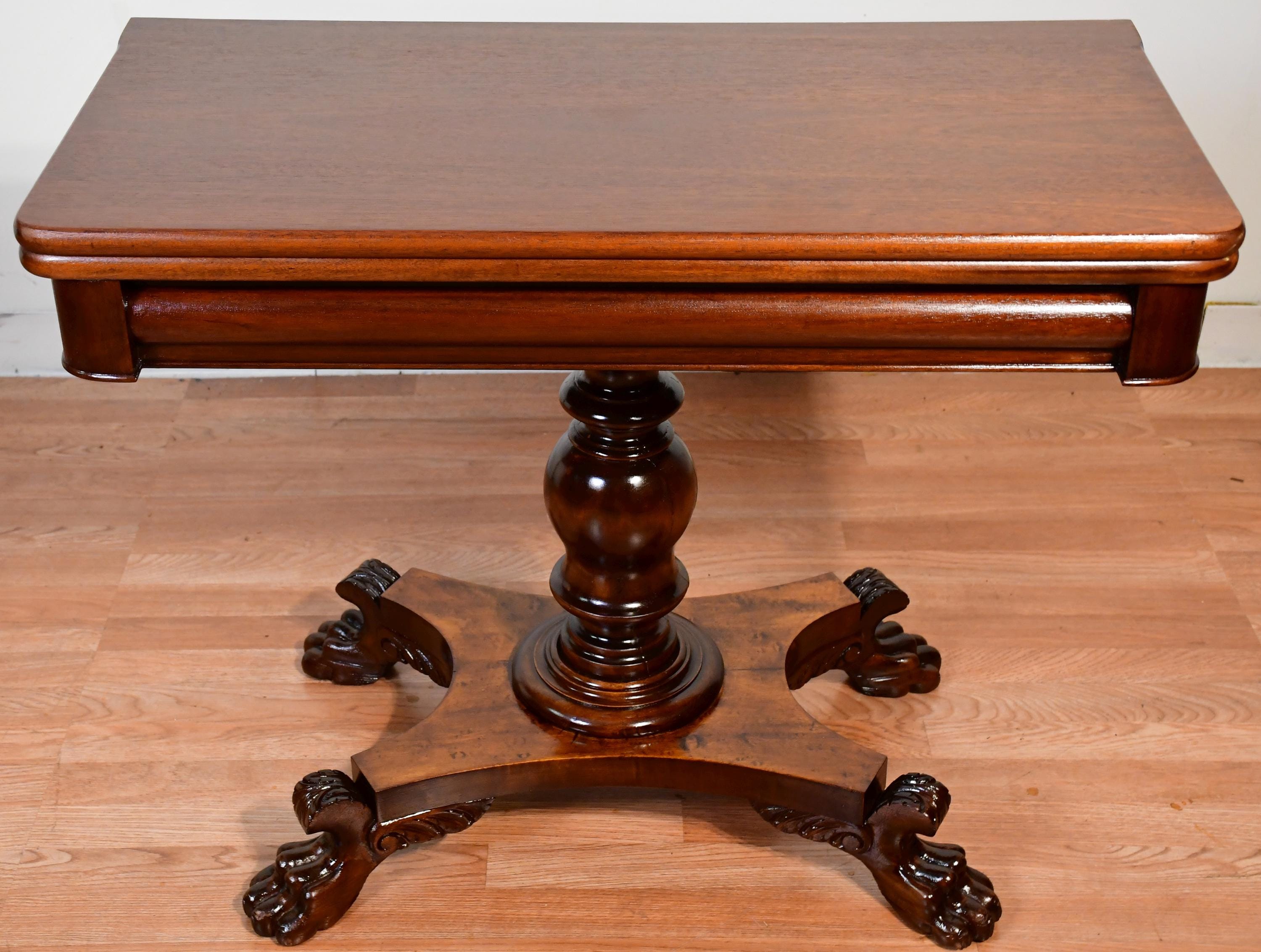 Flip Top Game Table Antique - Etsy