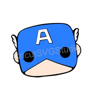 Può includere: Un personaggio dei cartoni animati blu e bianco con una testa grande e un cappello rosso, bianco e blu. Il cappello ha una grande lettera bianca "A" sul davanti. Il personaggio ha grandi occhi neri e una piccola bocca bianca.