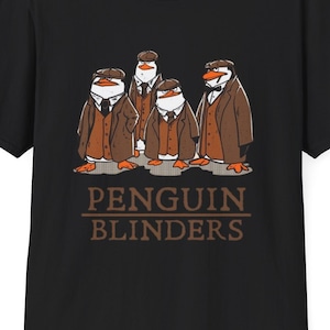 Penguin Blinders - Peaky Blinders-serie - uniseks katoenen T-shirt in zachte stijl