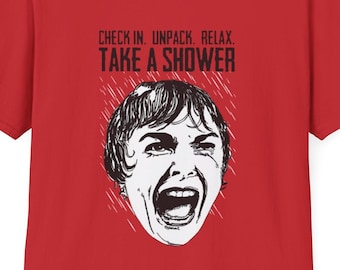 Take a shower - Hitchcock series -  Unisex Soft Style Cotton Tee