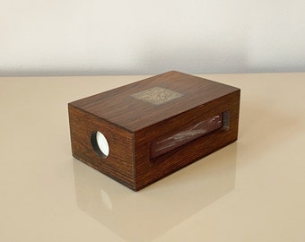 Hans Hansen Matchbox Silver Sterling Wood 1950s Denmark