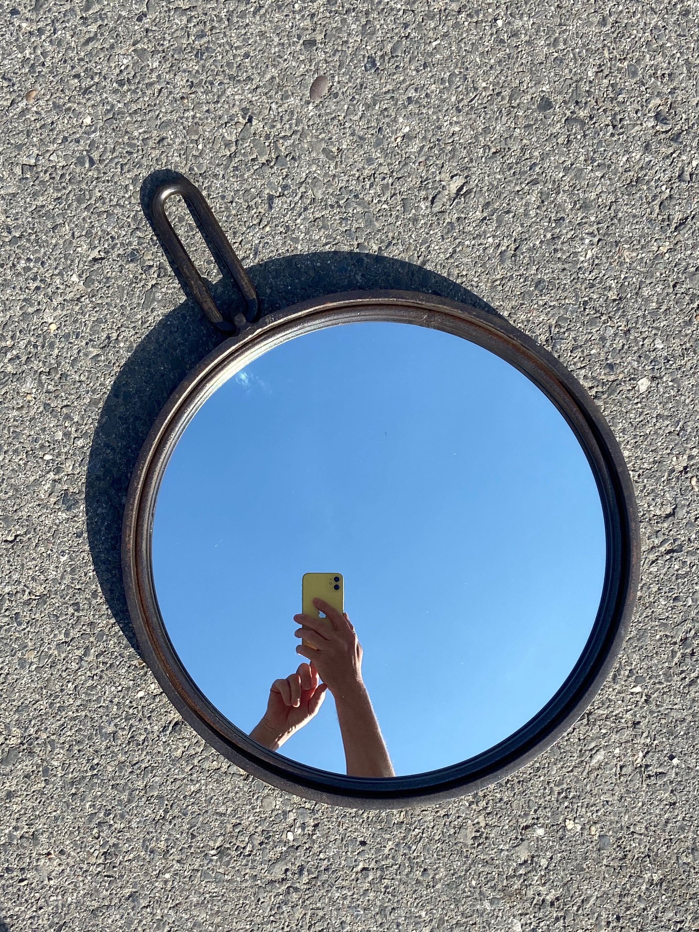 Midcentury Brutalist Iron Mirror Wall Iron Mirror Wall Mirror Etsy