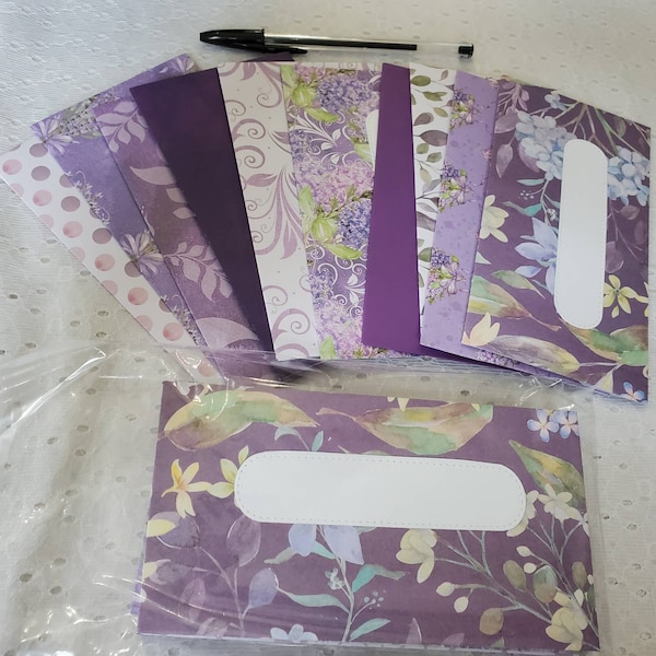 Cash Envelopes, Budgeting, Budget Envelopes, Dave Ramsey style, Savings Envelopes, pretty Envelopes, purple Budget Envelopes