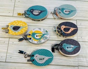 Oval Shaped Journal, Mini Notebook, Bird Notebook, Blank Journal